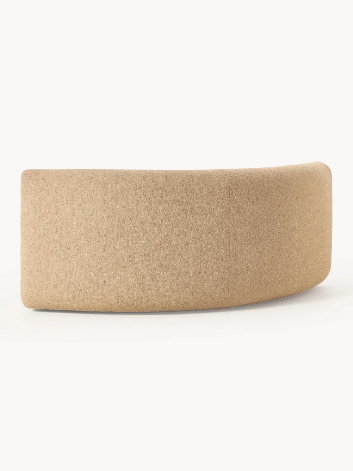 Sofás>Westwing Collection Módulo de esquina redondo en tejido bouclé Sofia Bouclé beige