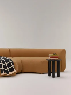 Módulo de esquina redondo en tejido bouclé Sofia Sofás