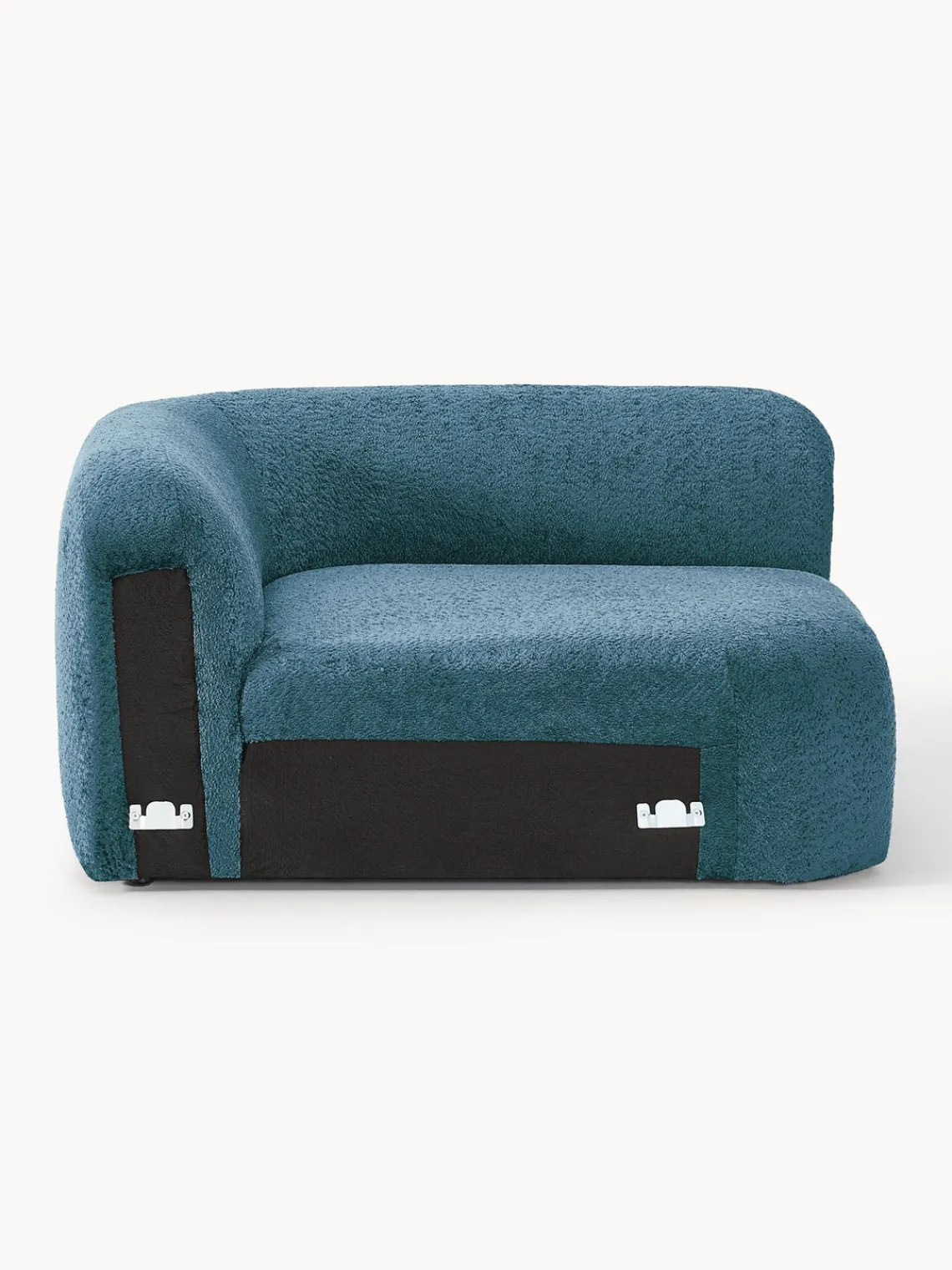 Discount Módulo de esquina redondo de borreguillo bouclé Wolke Sofás