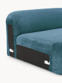 Discount Módulo de esquina redondo de borreguillo bouclé Wolke Sofás