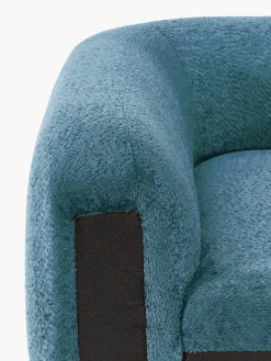 Discount Módulo de esquina redondo de borreguillo bouclé Wolke Sofás