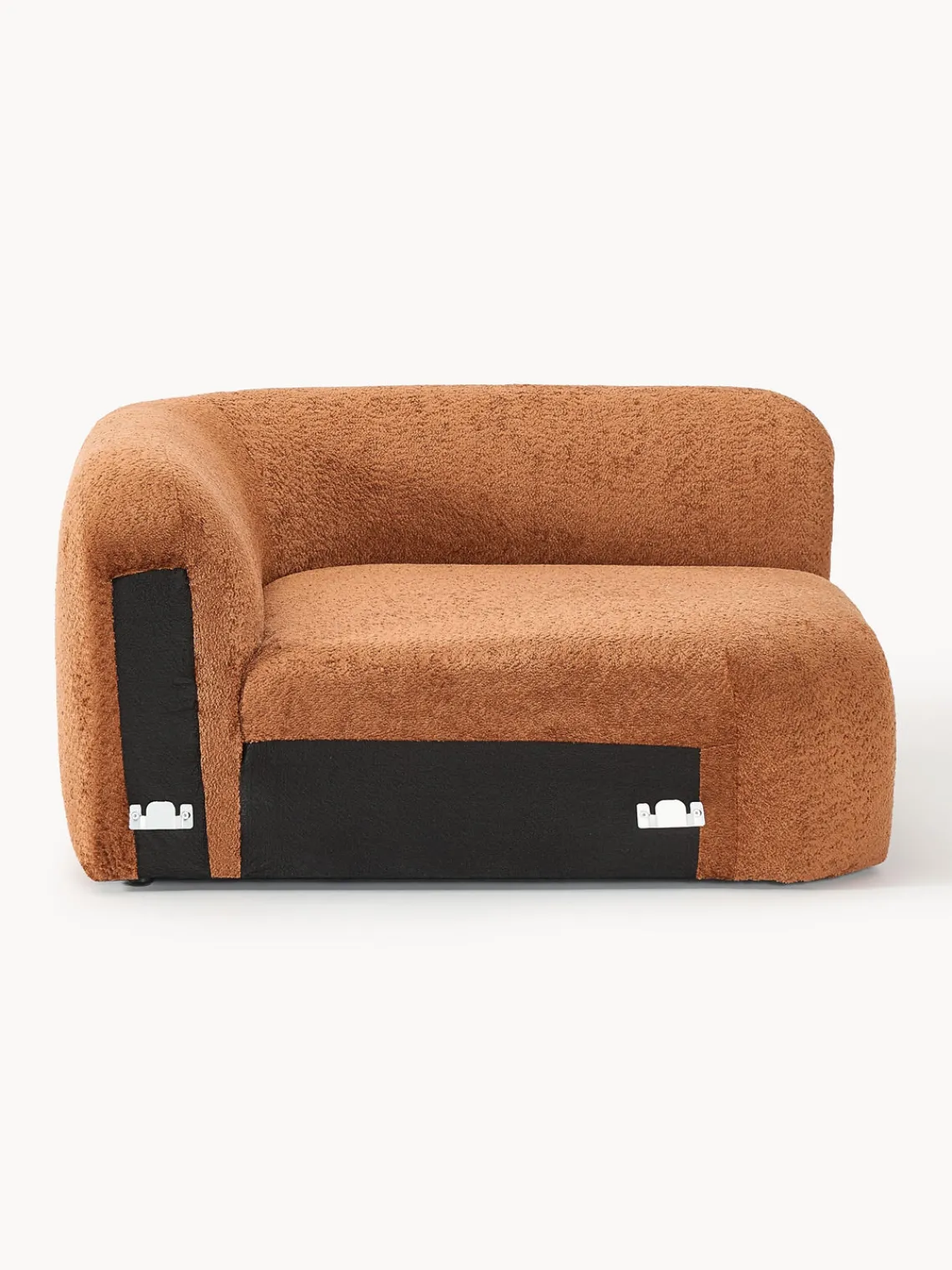 Discount Módulo de esquina redondo de borreguillo bouclé Wolke Sofás