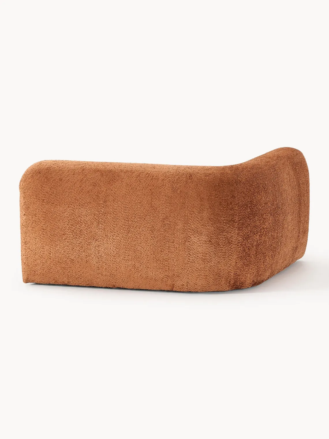 Discount Módulo de esquina redondo de borreguillo bouclé Wolke Sofás