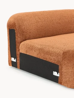 Discount Módulo de esquina redondo de borreguillo bouclé Wolke Sofás