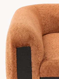 Discount Módulo de esquina redondo de borreguillo bouclé Wolke Sofás