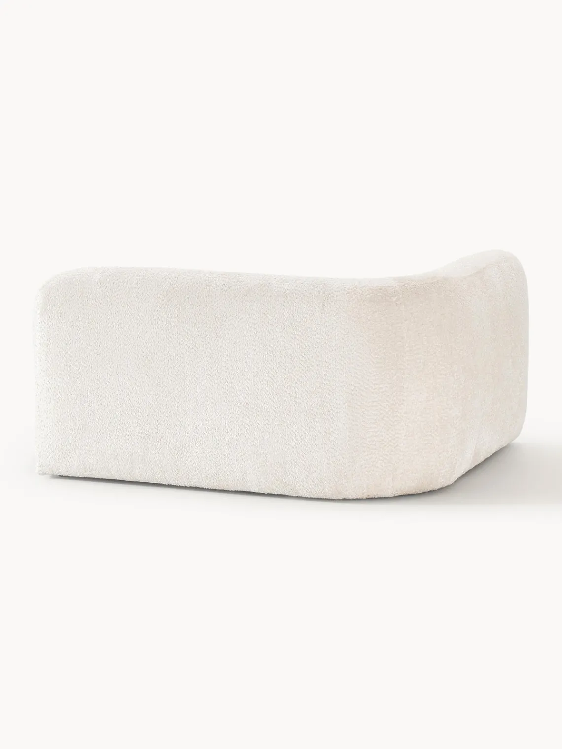 Sofás>Westwing Collection Módulo de esquina redondo de borreguillo bouclé Wolke Borreguillo bouclé blanco Off White