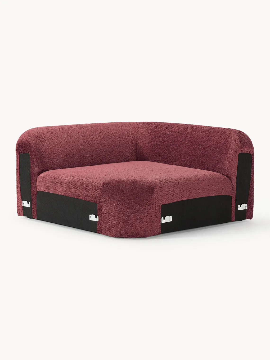 Best Módulo de esquina redondo de borreguillo bouclé Wolke Sofás