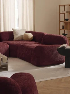 Best Módulo de esquina redondo de borreguillo bouclé Wolke Sofás