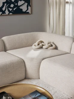 Clearance Módulo de esquina redondo en tejido bouclé Wolke Sofás