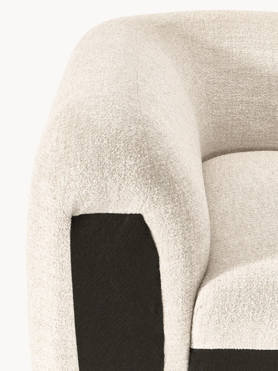 Clearance Módulo de esquina redondo en tejido bouclé Wolke Sofás