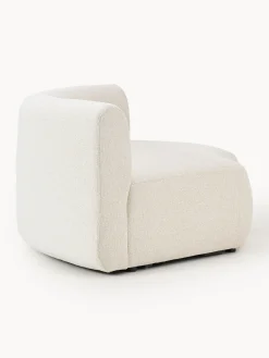 Sofás></noscript>Westwing Collection Módulo de esquina redondo en tejido bouclé Sofia Bouclé jaspeado, blanco crema