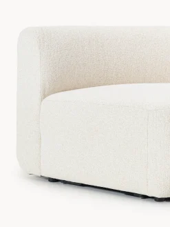 Sofás></noscript>Westwing Collection Módulo de esquina redondo en tejido bouclé Sofia Bouclé jaspeado, blanco crema