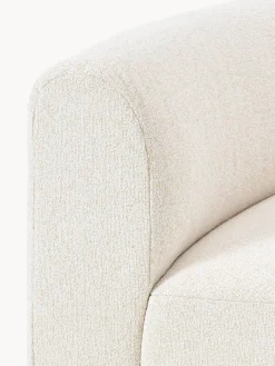 Sofás></noscript>Westwing Collection Módulo de esquina redondo en tejido bouclé Sofia Bouclé jaspeado, blanco crema