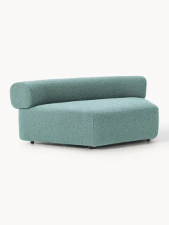 Hot Módulo de esquina redondo en tejido bouclé Anton Sofás