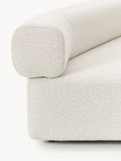 Módulo de esquina redondo en tejido bouclé Anton Sofás