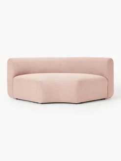 Sofás>Westwing Collection Módulo de esquina redondo Sofia Terciopelo melocotón