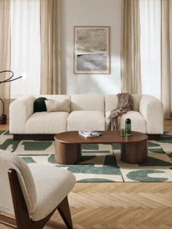 Discount Módulo de esquina sofá de borreguillo bouclé Natalie Sofás