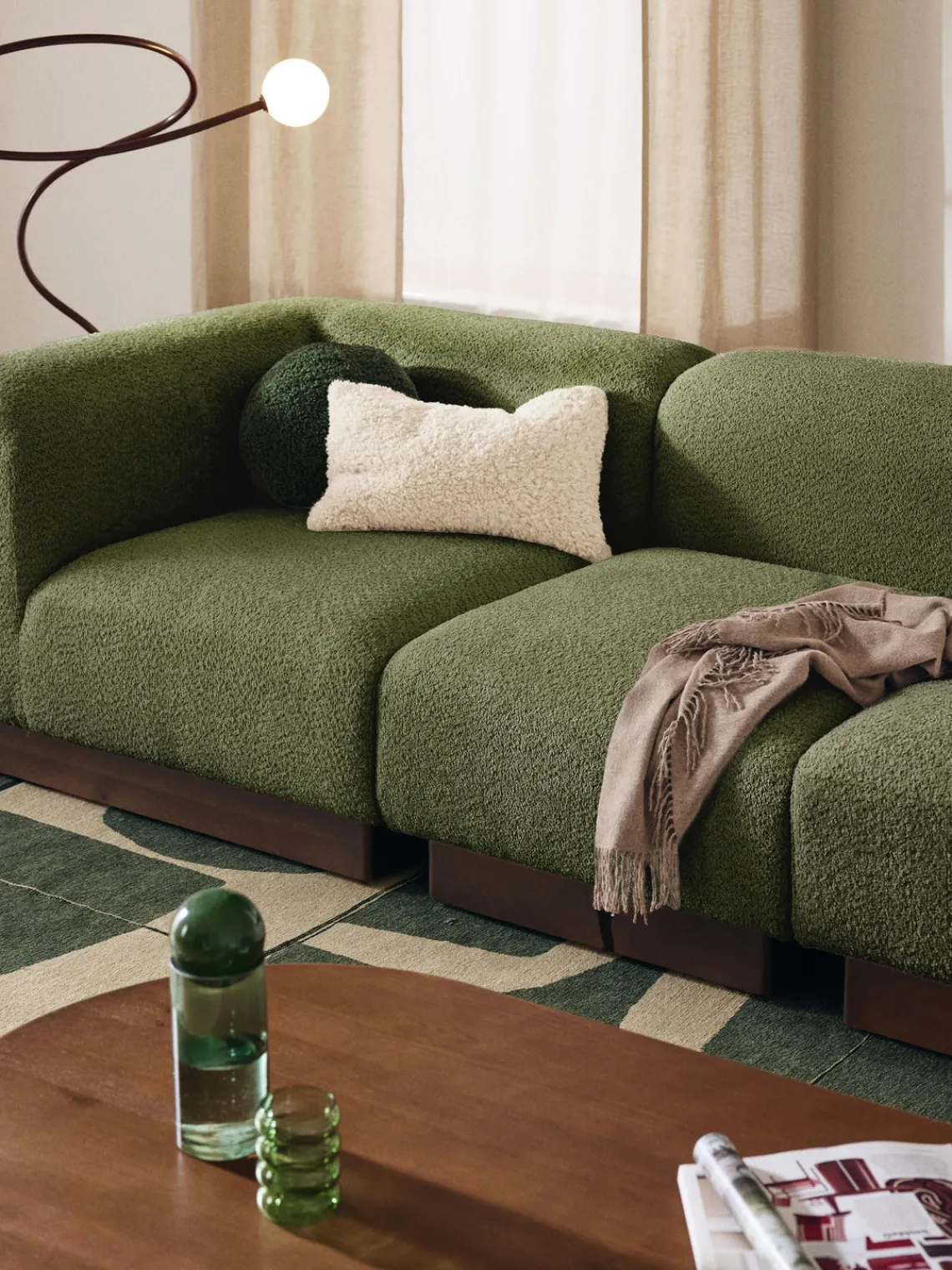 New Módulo de esquina sofá de borreguillo bouclé Natalie Sofás