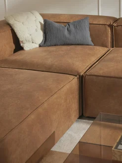 Best Módulo de esquina sofá de cuero reciclado Lennon Sofás