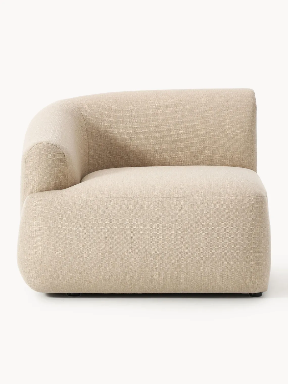 Sofás>Westwing Collection Módulo de esquina Sofia Tejido grueso beige claro