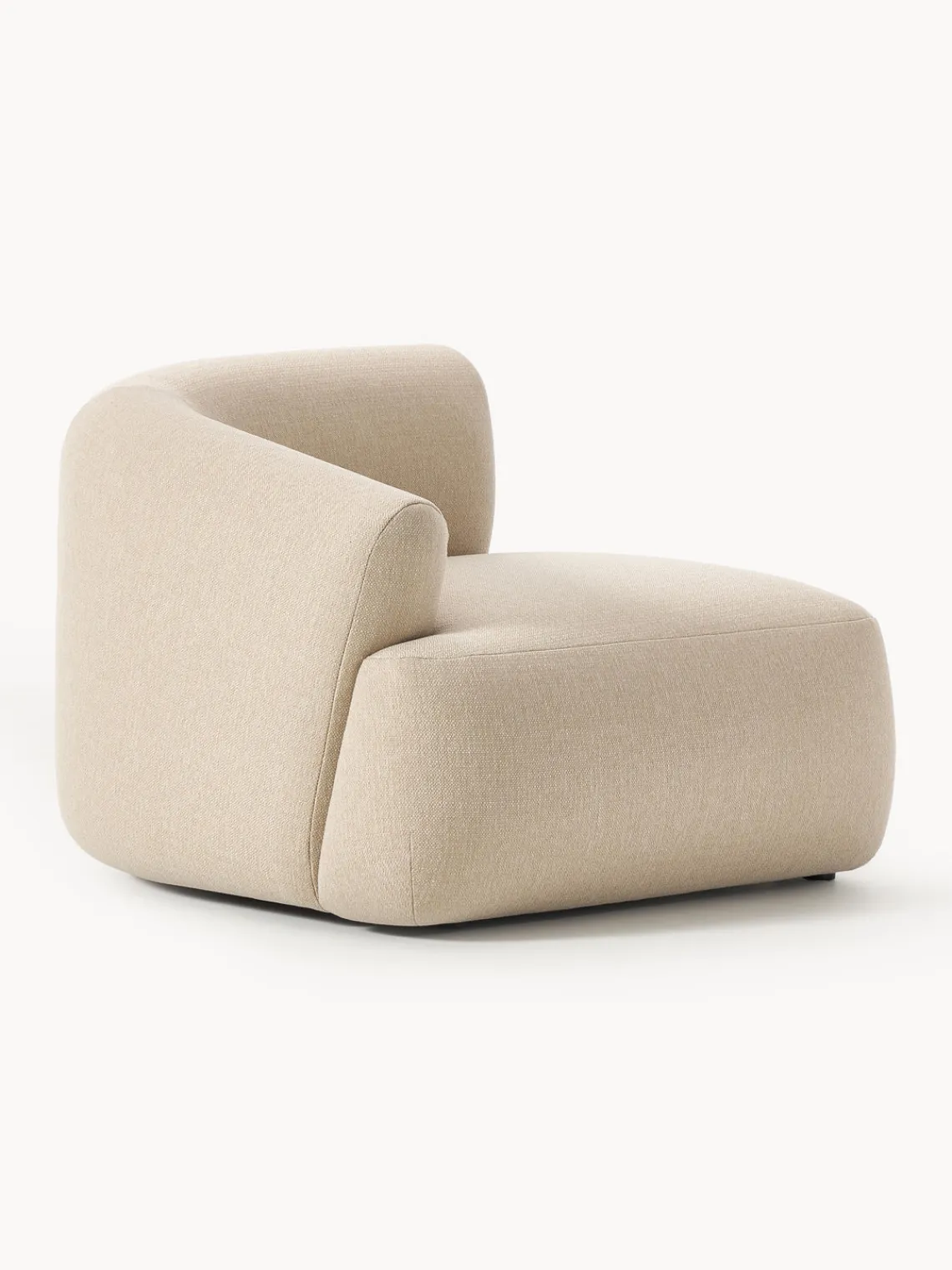 Sofás>Westwing Collection Módulo de esquina Sofia Tejido grueso beige claro