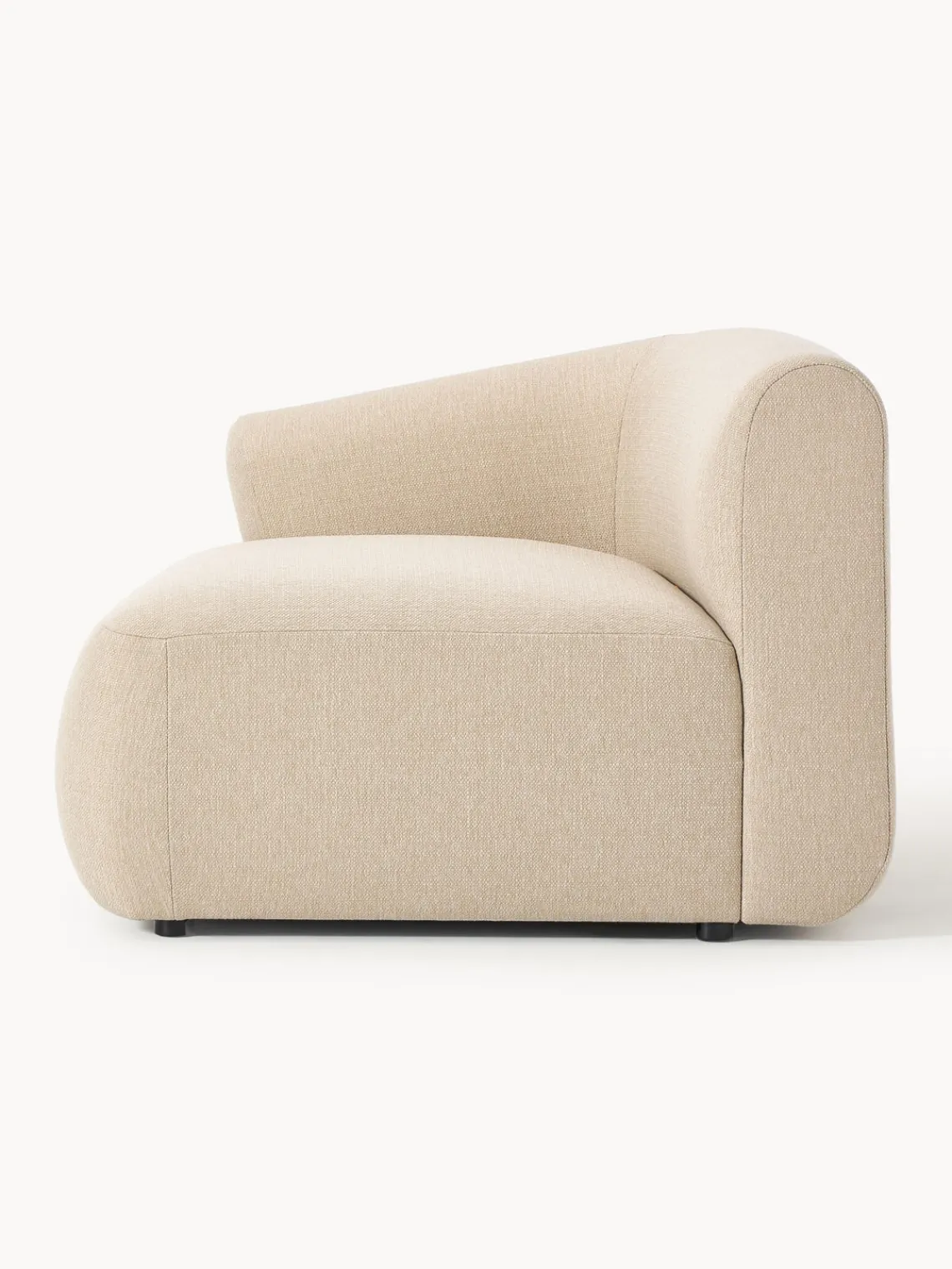 Sofás>Westwing Collection Módulo de esquina Sofia Tejido grueso beige claro