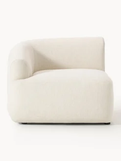 Sofás>Westwing Collection Módulo de esquina Sofia Tejido grueso blanco crema