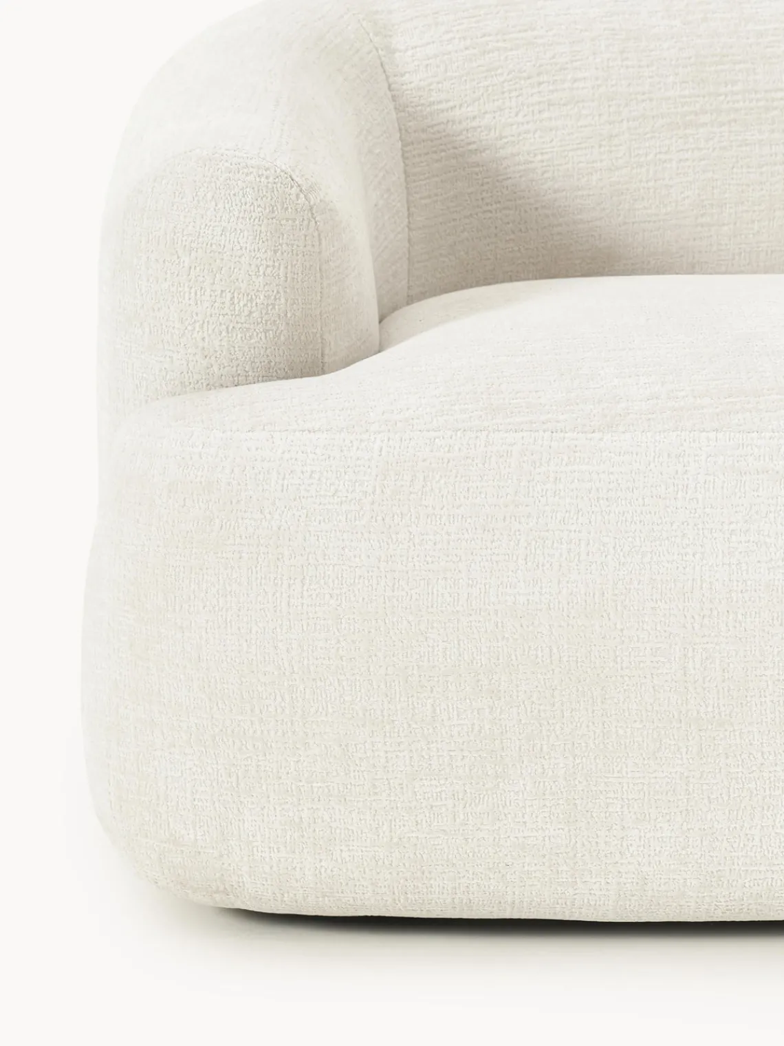 Sofás>Westwing Collection Módulo de esquina Sofia Terciopelo blanco Off White