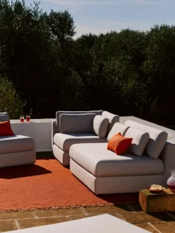 Sofás De Exterior|Sofás De Exterior>Westwing Collection Módulo esquinero de jardín Rabea Beige claro