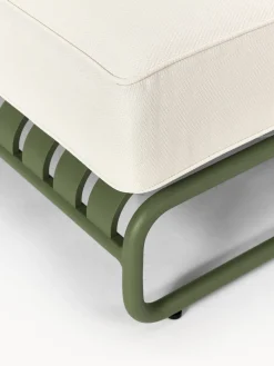 Sofás De Exterior|Sofás De Exterior></noscript>Westwing Collection Módulo intermedio para exterior Caio Blanco Off White, verde oliva
