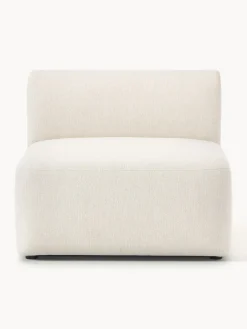 Sofás>Westwing Collection Módulo intermedio Sofia Tejido grueso blanco crema