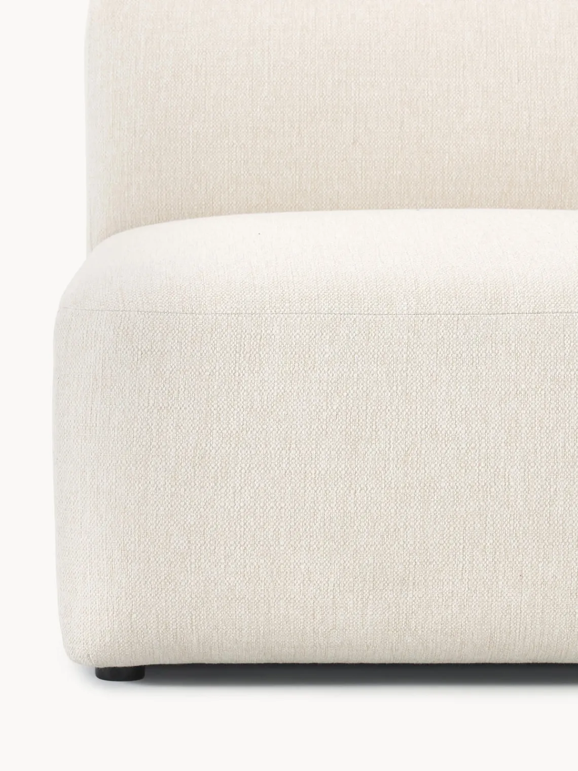 Sofás>Westwing Collection Módulo intermedio Sofia Tejido grueso blanco crema