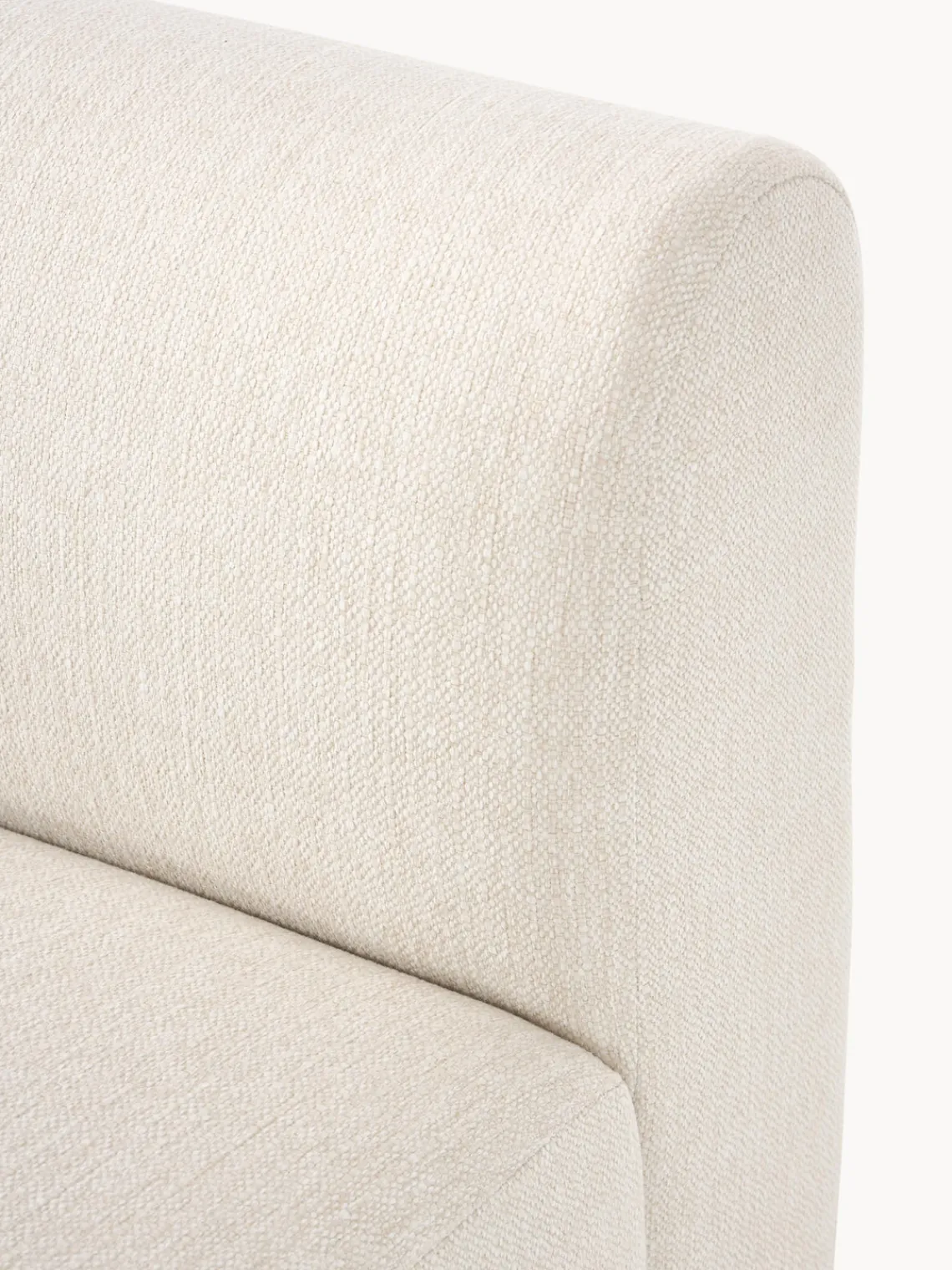 Sofás>Westwing Collection Módulo intermedio Sofia Tejido grueso blanco crema