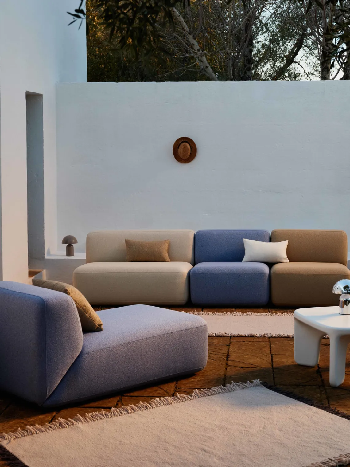 Sofás De Exterior|Sofás De Exterior>Westwing Collection Módulo para exterior Naomi Azul claro