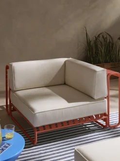 Sofás De Exterior|Sofás De Exterior>Westwing Collection Módulo rinconera para exterior Caio Blanco Off White, terracota