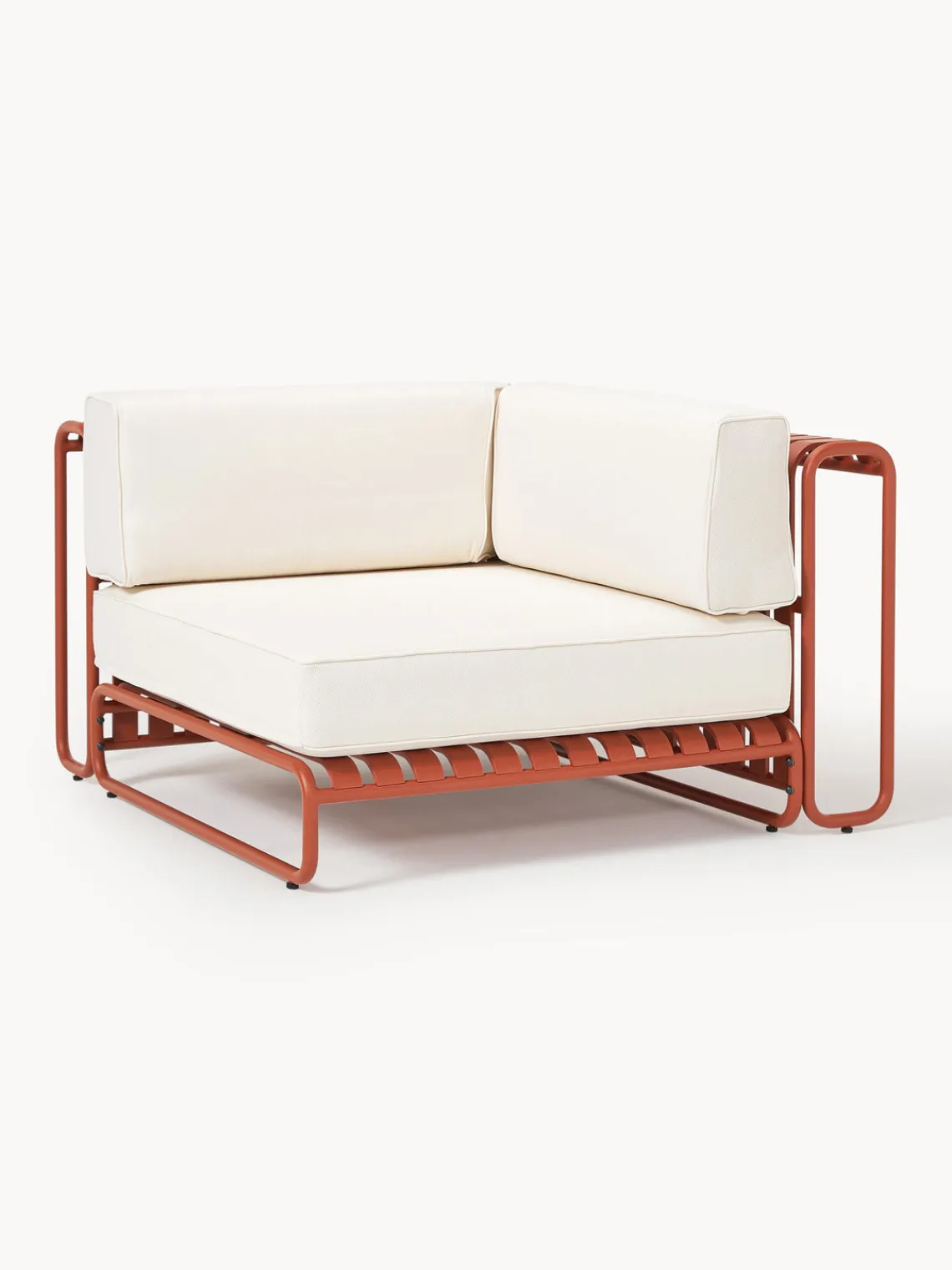 Sofás De Exterior|Sofás De Exterior>Westwing Collection Módulo rinconera para exterior Caio Blanco Off White, terracota