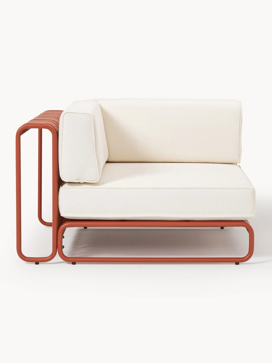 Sofás De Exterior|Sofás De Exterior>Westwing Collection Módulo rinconera para exterior Caio Blanco Off White, terracota