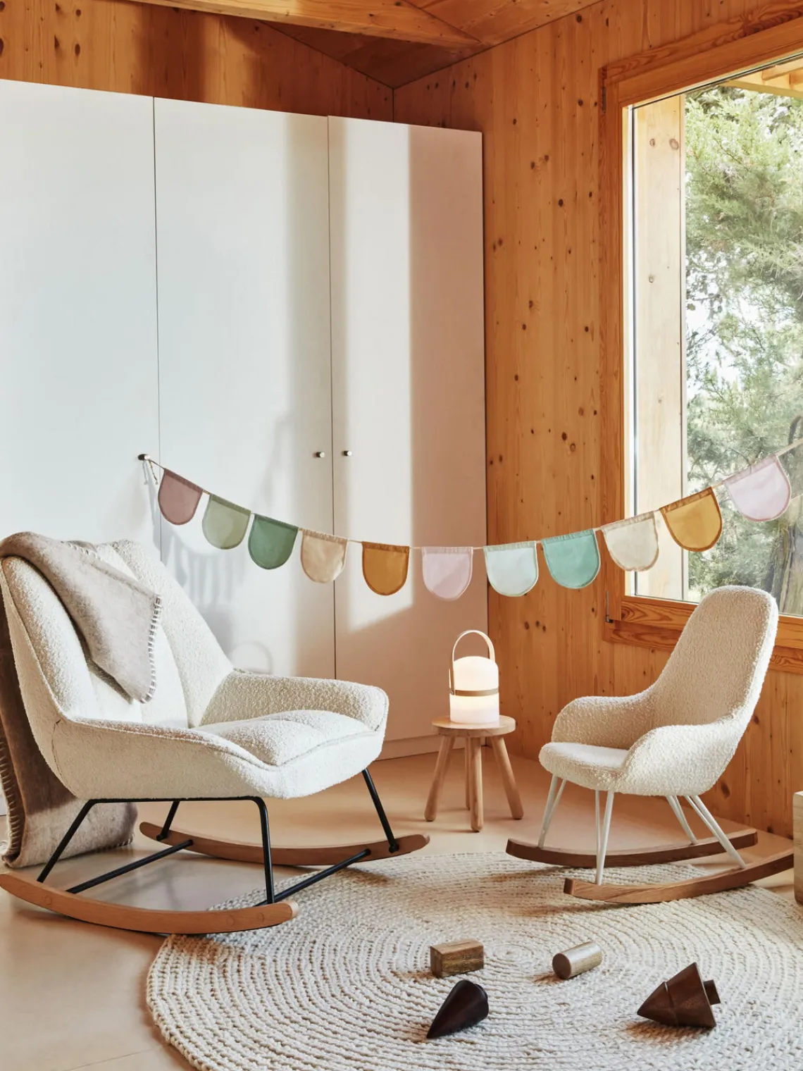 Discount Mecedora infantil en tejido bouclé Joey Niños Decoración Infantil|Mesas Y Sillas Infantiles