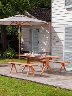 Mesas De Jardín|Mesas De Jardí­N>Weishäupl Mesa artesanal para exterior de madera de teca Loft, tamaños diferentes