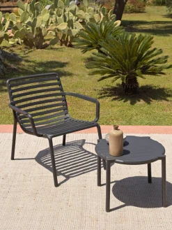 Mesas Auxiliares De Jardín|Mesas Auxiliares De Jardí­N>Nardi Mesa auxiliar de jardín apilable Doga Negro