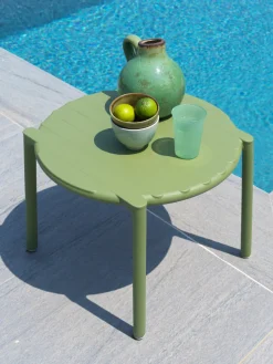 Mesas Auxiliares De Jardín|Mesas Auxiliares De Jardí­N></noscript>Nardi Mesa auxiliar de jardín apilable Doga Verde oliva