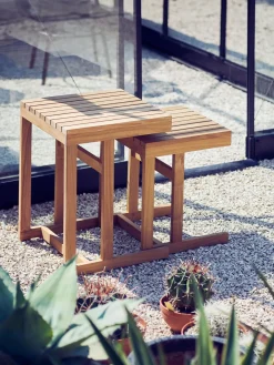 Sale Mesa auxiliar de jardín de madera de teca Cero, 55 cm Mesas Auxiliares De Jardín|Mesas Auxiliares De Jardí­N