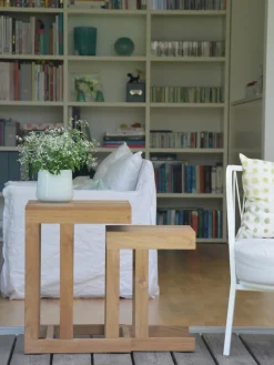 Best Mesa auxiliar de jardín de madera de teca Cero, 45 cm Mesas Auxiliares De Jardín|Mesas Auxiliares De JardíN