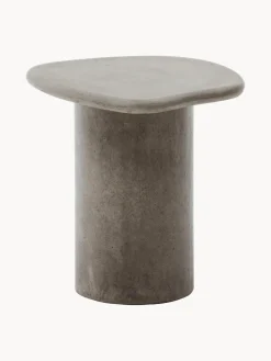 Mesas Auxiliares De Jardín|Mesas Auxiliares De Jardí­N> Mesa auxiliar de jardín de hormigón Macarella Taupe, gris