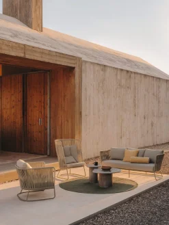 Mesas Auxiliares De Jardín|Mesas Auxiliares De Jardí­N> Mesa auxiliar de jardín de hormigón Macarella Taupe, gris