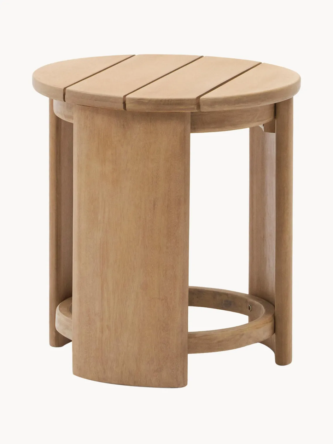 Outlet Mesa auxiliar de jardín redonda de madera de eucalipto Xoriguer Mesas Auxiliares De Jardín|Mesas Auxiliares De JardíN