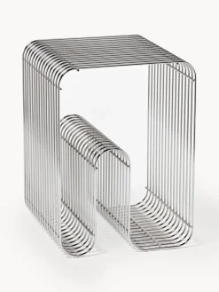 Pufs Y Otomanos|Pufs Y Otomanos>AYTM Mesa auxiliar de metal Curva Plateado brillante