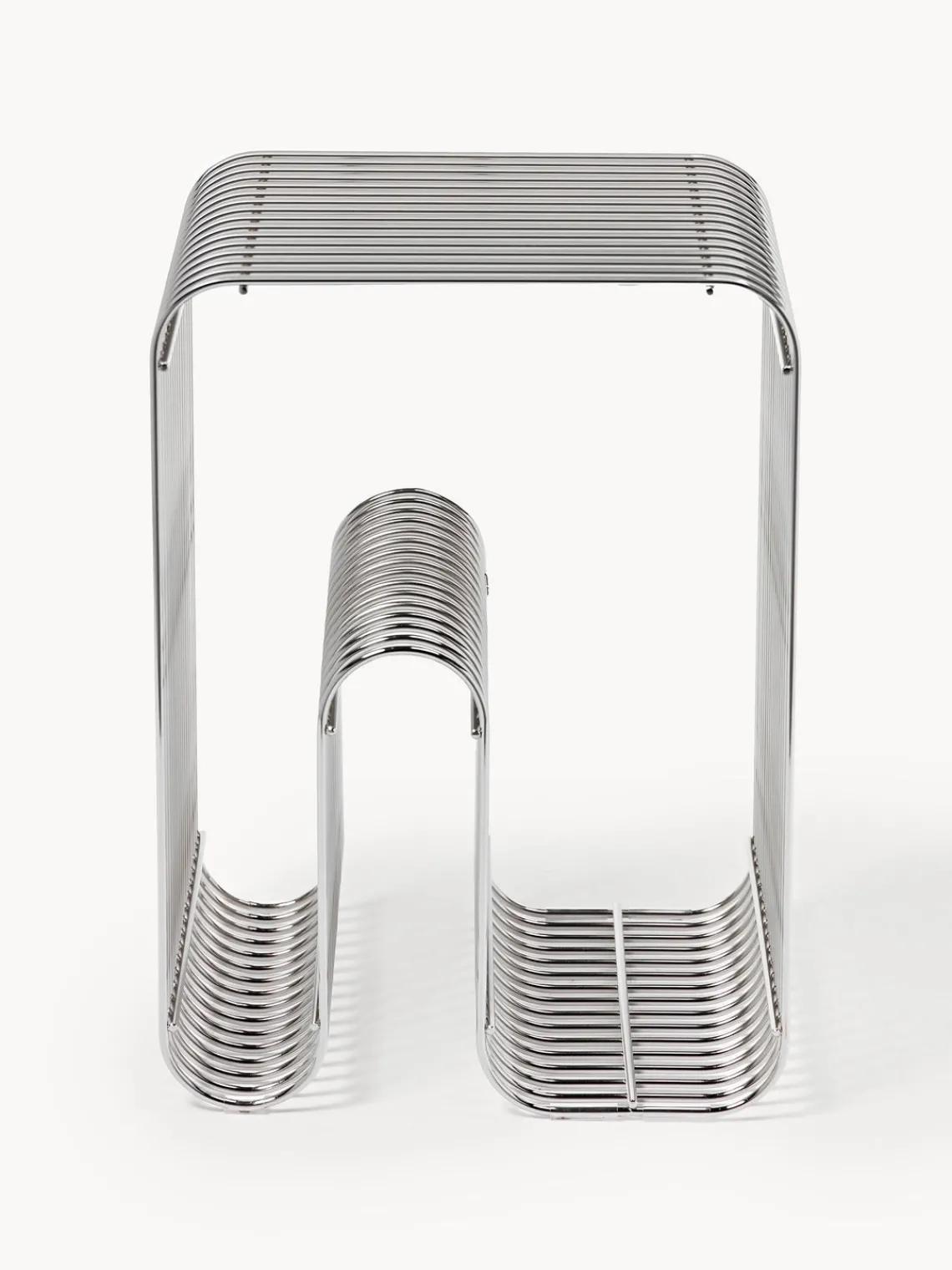 Pufs Y Otomanos|Pufs Y Otomanos>AYTM Mesa auxiliar de metal Curva Plateado brillante
