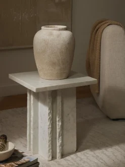 Mesas De Centro|Mesas De Centro>Westwing Collection Mesa auxiliar en look mármol Selene