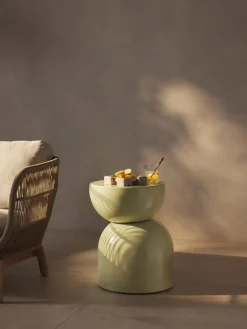 Mesas Auxiliares De Jardín|Mesas Auxiliares De Jardí­N>Westwing Collection Mesa auxiliar para interior/exterior Gigi Verde claro